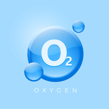 oxygen o2 molecule glossy bubble design