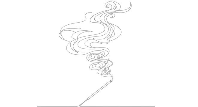 Smoke Rising From a Cigarette.