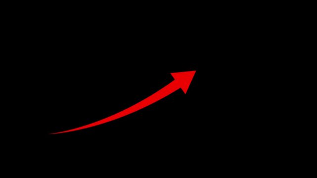 Business growth arrow and graph chart, Business line arrow,4k video icon