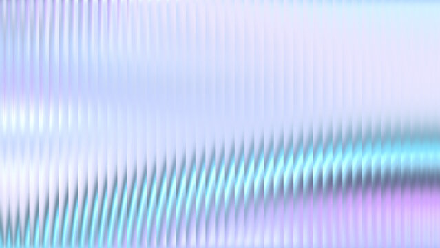 Refractive ribbed glass background blending white, silver, pale blue, and lilac tones with smooth flow, for fintech platform mockups.