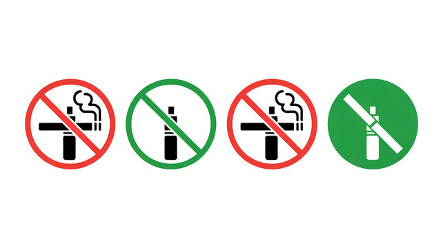 Four decorative vintage style signs indicate no smoking and no lighting in a designated area