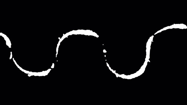 White wavy line moves gently across black screen