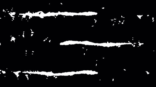 Abstract white lines flicker across stark black space