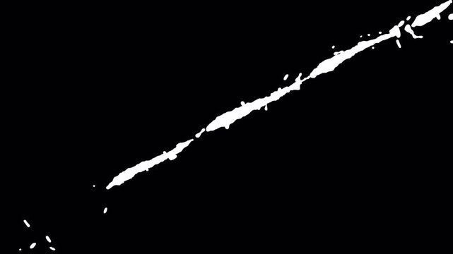 White streak slashes dark space with dynamic motion