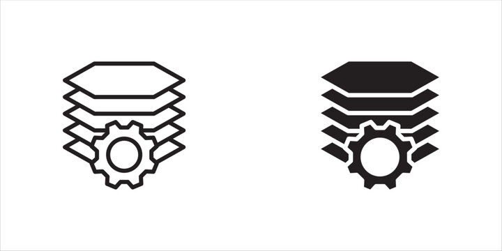 Content Management System Automation Icon, for Mobile and Web UI