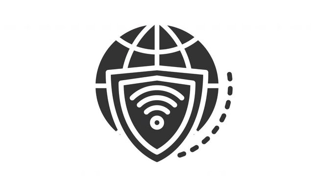 Animated secure connection icon