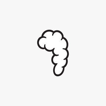 Minimalist cloud icon design vector