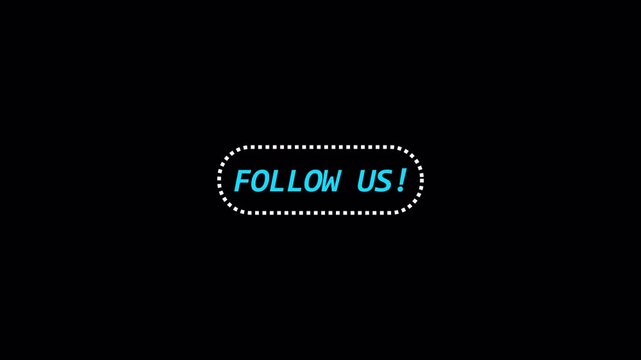Flat view Social Media follow button  animation, unfollowing an account, X UI in transparent background in 4k animation with alpha channel follow button animation 