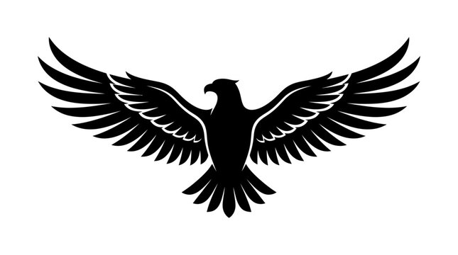 silhouette of a garuda flying with its wings flapped