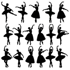 Ballet Dancers Silhouettes Collection © Anggrek