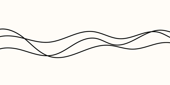 Line cable drawing with squiggle curve long for abstract tangle thin Wavy curvy thread with black pattern vector for squiggly wire doodle Rope design line with element squiggle white for curve