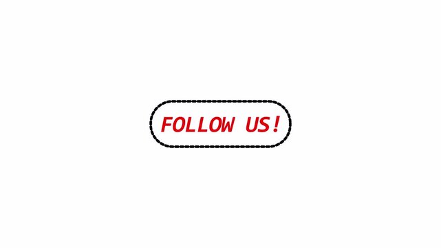 Flat view Social Media follow button animation, unfollowing an account, X UI in transparent background in 4k animation with alpha channel follow button animation
