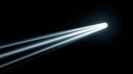 Fototapeta premium Bright Light Beam Against Black Background, Creating Dynamic Visual Effects with Modern Technology Theme, Symbolizing Innovation and Creativity in Design