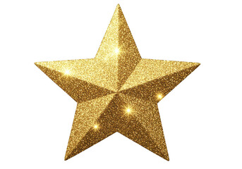 Obraz premium Golden military star medal with intricate cutout design