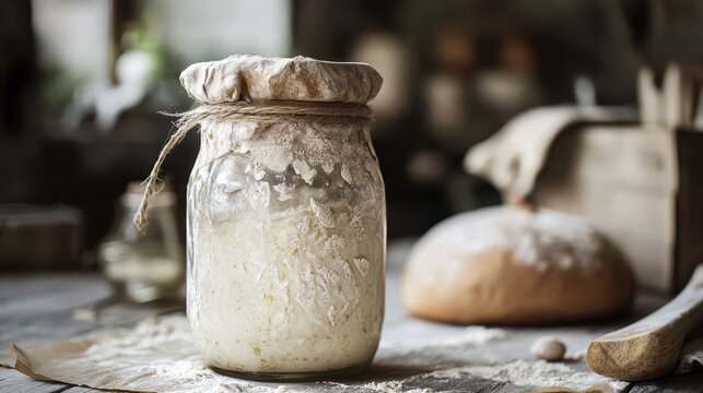 sourdough discard in jar with notes on reuse recipes .