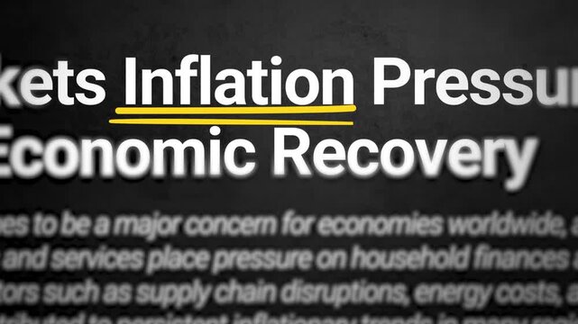 Uncertain inflation outlook highlighted in yellow on dark background focusing on economic forecast and financial analysis