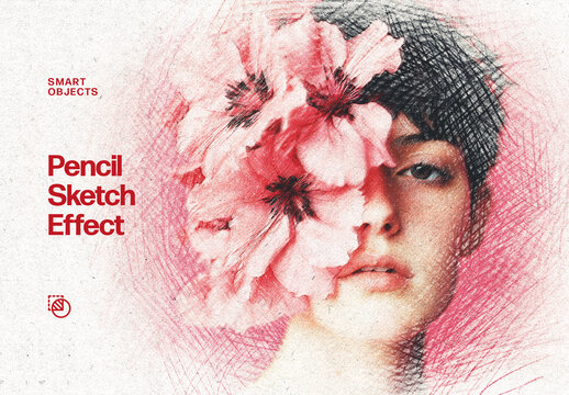 Pencil Sketch Effect &ndash; Drawing for Album Cover & Social Media (PSD)
