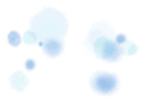 水色のグラデーションの光のような水彩背景イラスト