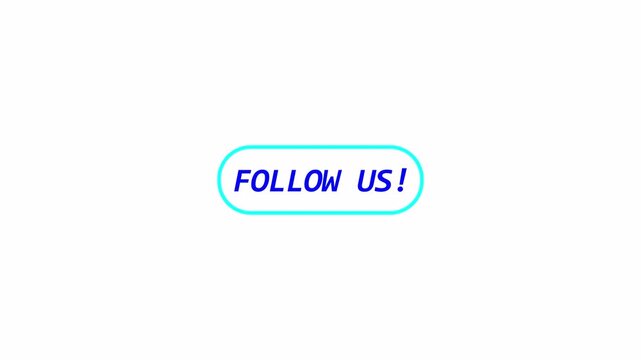 Flat view Social Media follow button animation, unfollowing an account, X UI in transparent background in 4k animation with alpha channel follow button animation