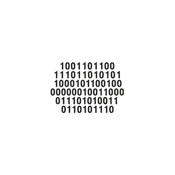 Minimalist binary code illustration representing digital data
