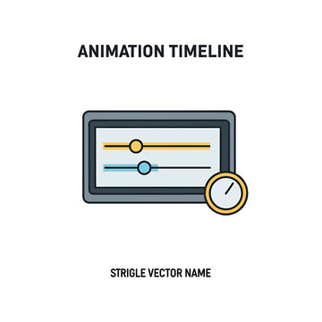 Animation timeline and keyframe editor interface vector illustration