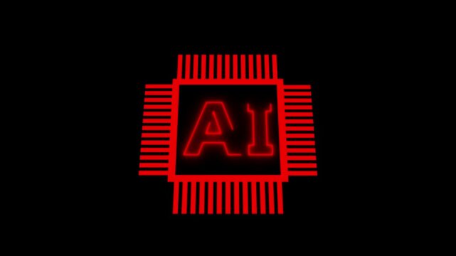 Information technology. Global network connection. Motion graphics. Artificial intelligence 3d icon.