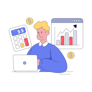 Creative design illustration of financial calculation 