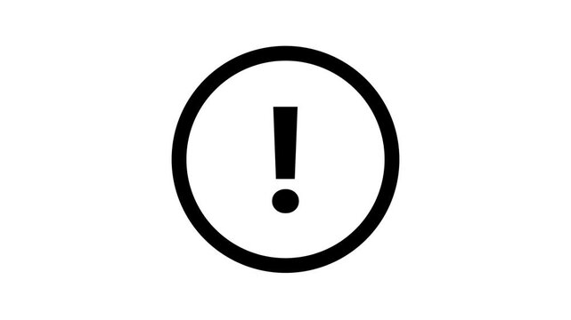 Warning sign animation. Danger warning footage template, warning sign logo animation with a white background. alert risk safety danger road warning sign sign symbol
