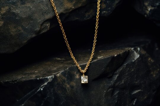 Gold chain necklace jewelry diamond.