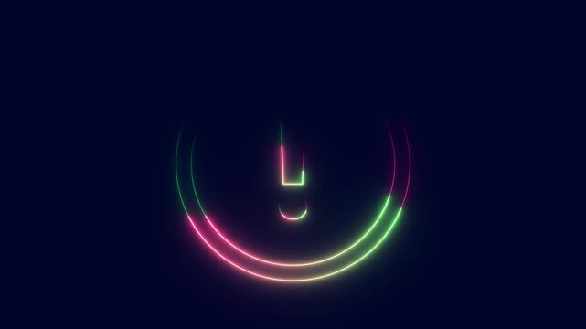 A glowing neon exclamation mark in a circle, a digital icon representing a critical alert, urgent warning, or notification
