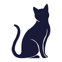 Cat Sitting Silhouette Minimal Vector © SimpleDesign