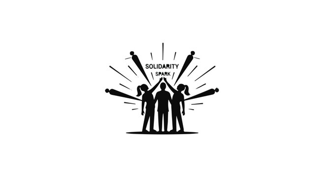 People join hands in a powerful display of unity to ignite a spark of social solidarity.
