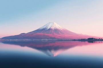 Fototapeta premium Fuji mountain landscape outdoors nature.