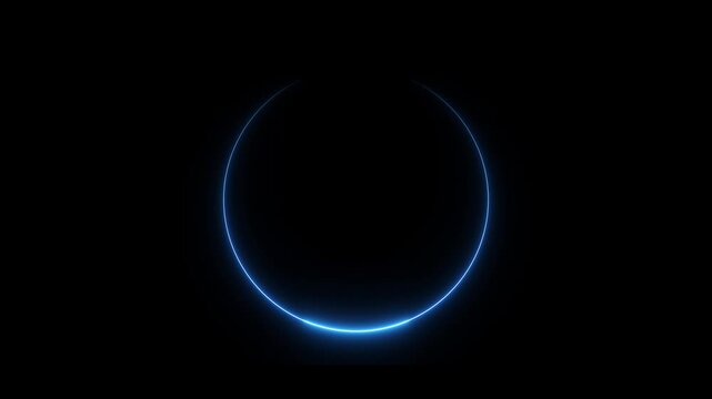 Neon, Glowing, Colorful circle frame loading icon animation. lines Blinking Loop Animation. Abstract circle loading frame animation.