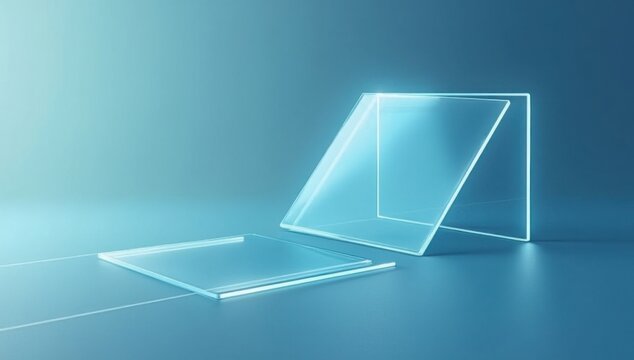 Interfaz de usuario limpia, al estilo de las startups, con tarjetas de cristal sencillas
