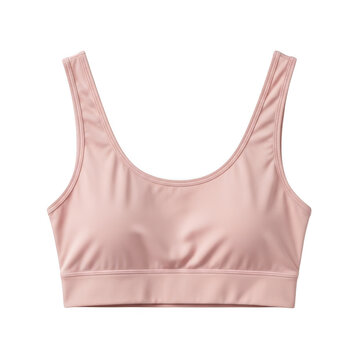 Light pink lace bralette with thin straps and racerback design