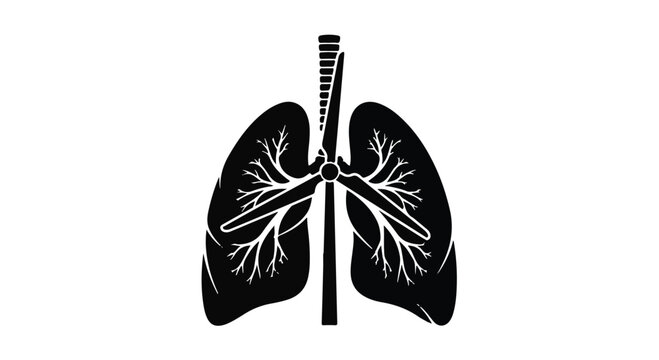 Lungs are creatively depicted as a wind turbine to symbolize the connection between respiratory health and clean energy.