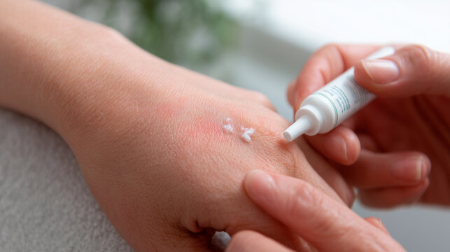 A mild topical corticosteroid reduces local immune activity, relieving redness, swelling, itching, and irritation on the skin.
