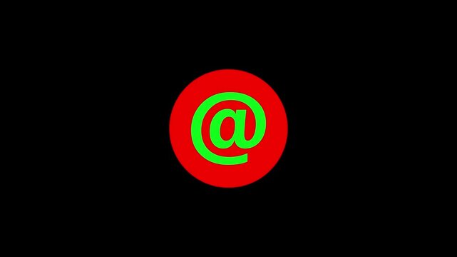 Email symbol animation, perfect for digital concepts. 4k video