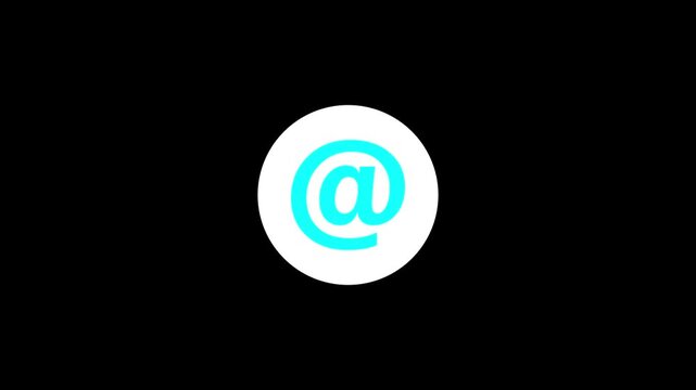 Email symbol animation, perfect for digital concepts. 4k video