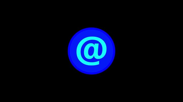 Email symbol animation, perfect for digital concepts. 4k video