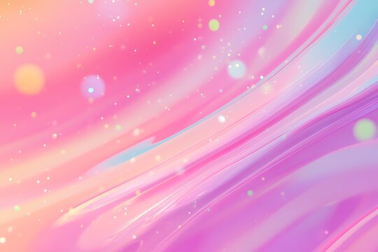 Dreamy pastel swirls with sparkling orbs