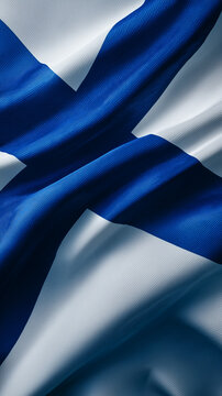 finnish flag finland waving in the wind