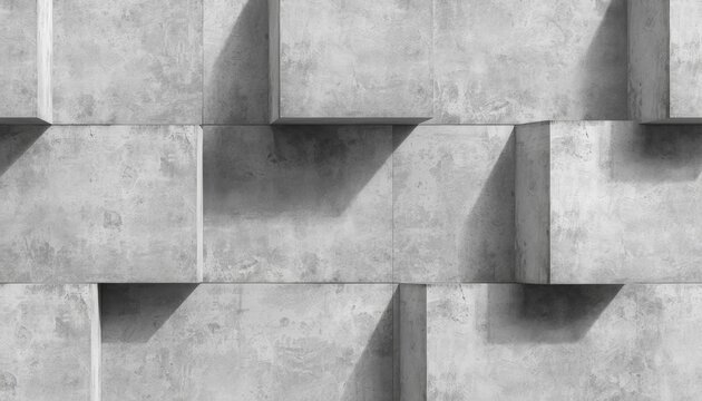 There is a black and white photo of a wall made of concrete blocks