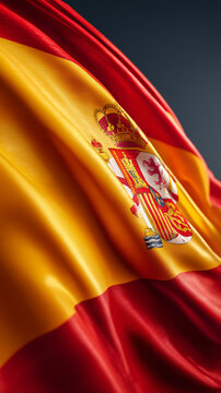 spanish flag waving in the wind spain espana