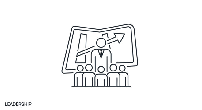 Businessman leading a team meeting presentation.