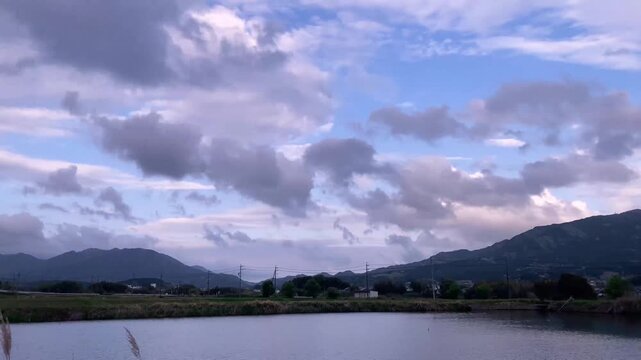 4K Short Timelapse of Multi‑Layer Clouds Moving in Opposite Directions (6 Seconds, No Audio)