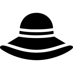 Fototapeta premium Sun Hat Icon Vector