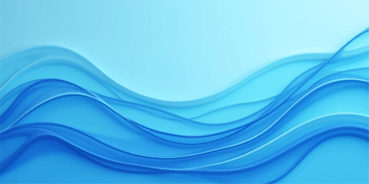 Dynamic abstract blue wave background featuring futuristic flowing lines and light curves in a digital vector illustration pattern for a professional business backdrop design
