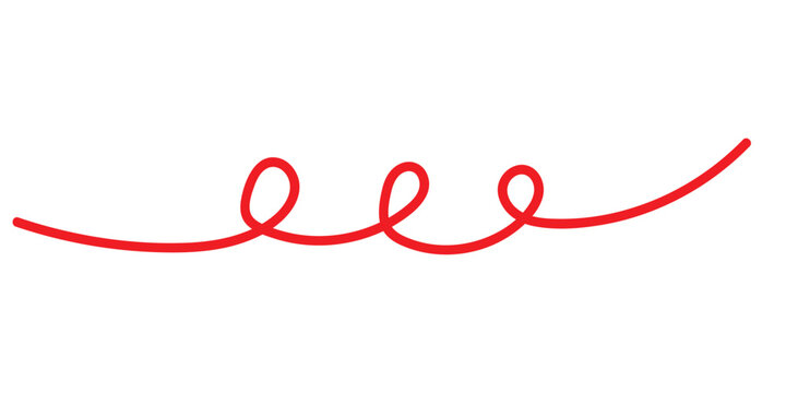 abstract simple red underline symbol vector art.